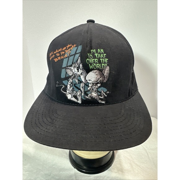 Vtg Warner Bros NWT 1991 Animaniacs Pinky And The Brain Snapback Hat